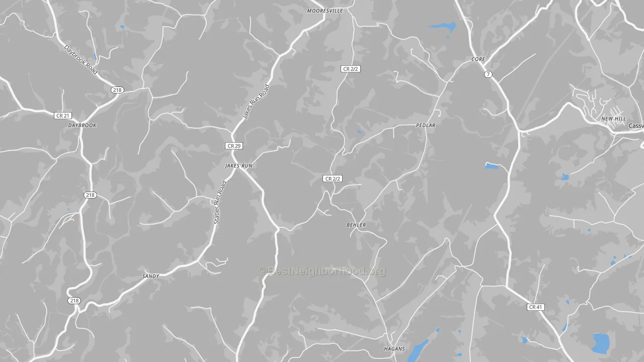 Transit Grade map of Core, WV