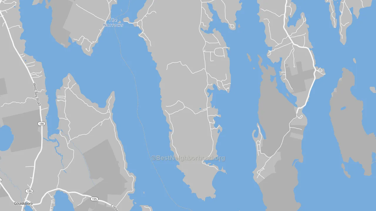 Transit Grade map of Corea, ME