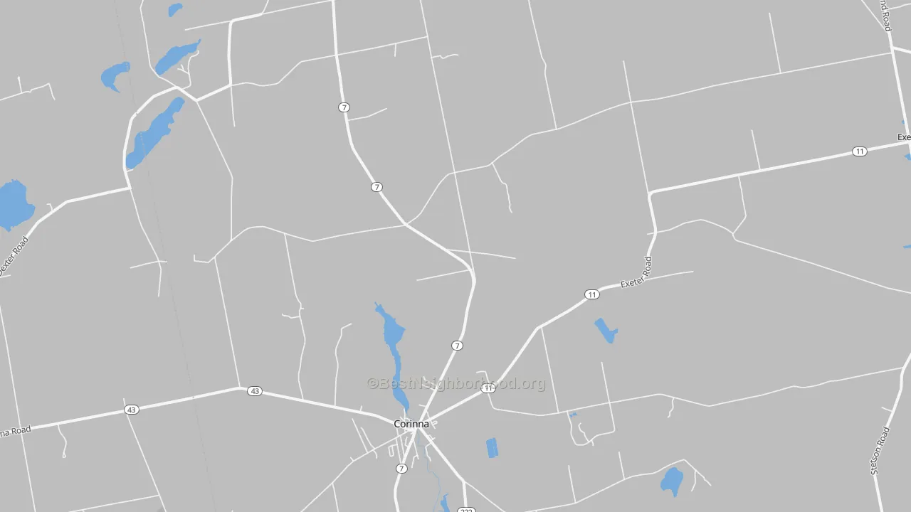 Transit Grade map of Corinna, ME