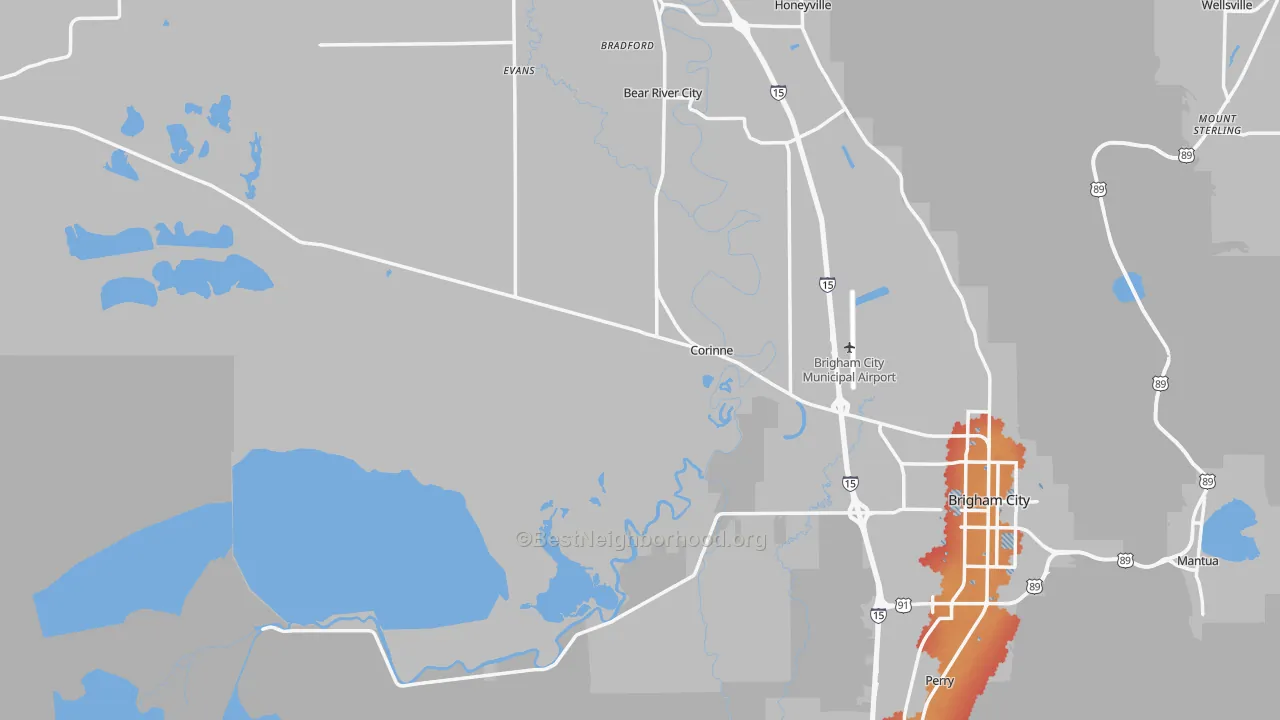 Transit Grade map of Corinne, UT