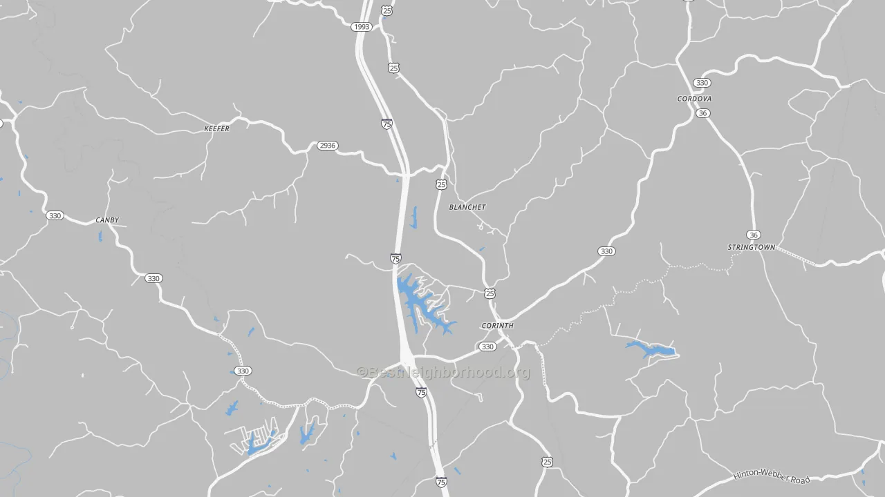 Transit Grade map of Corinth, KY