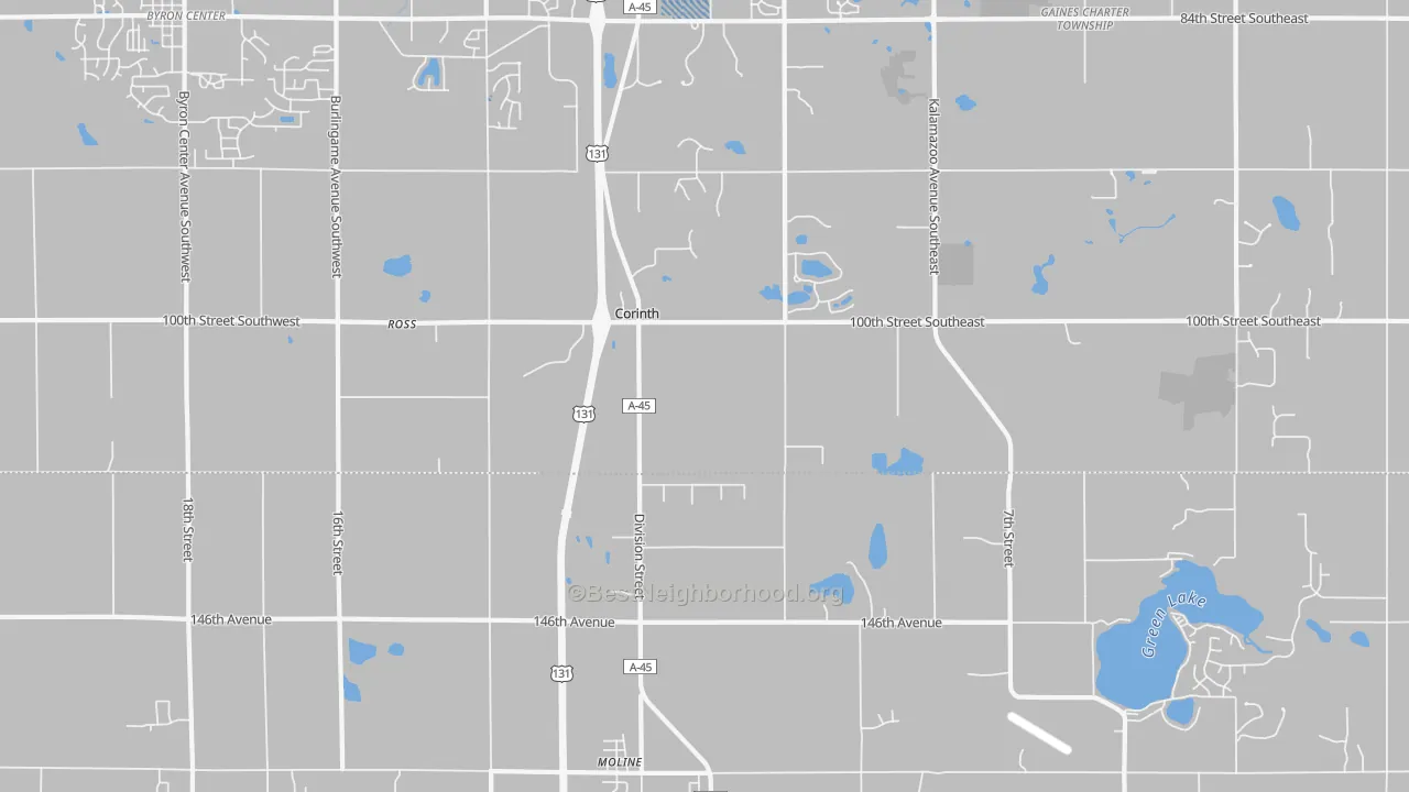 Transit Grade map of Corinth, MI