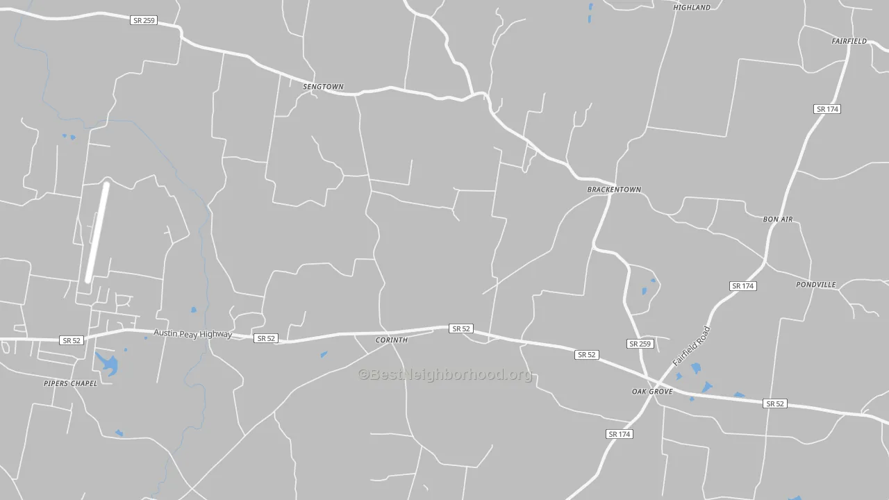 Transit Grade map of Corinth, TN