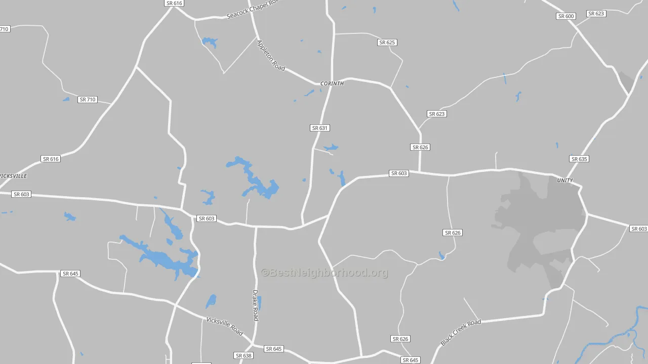Transit Grade map of Corinth, VA