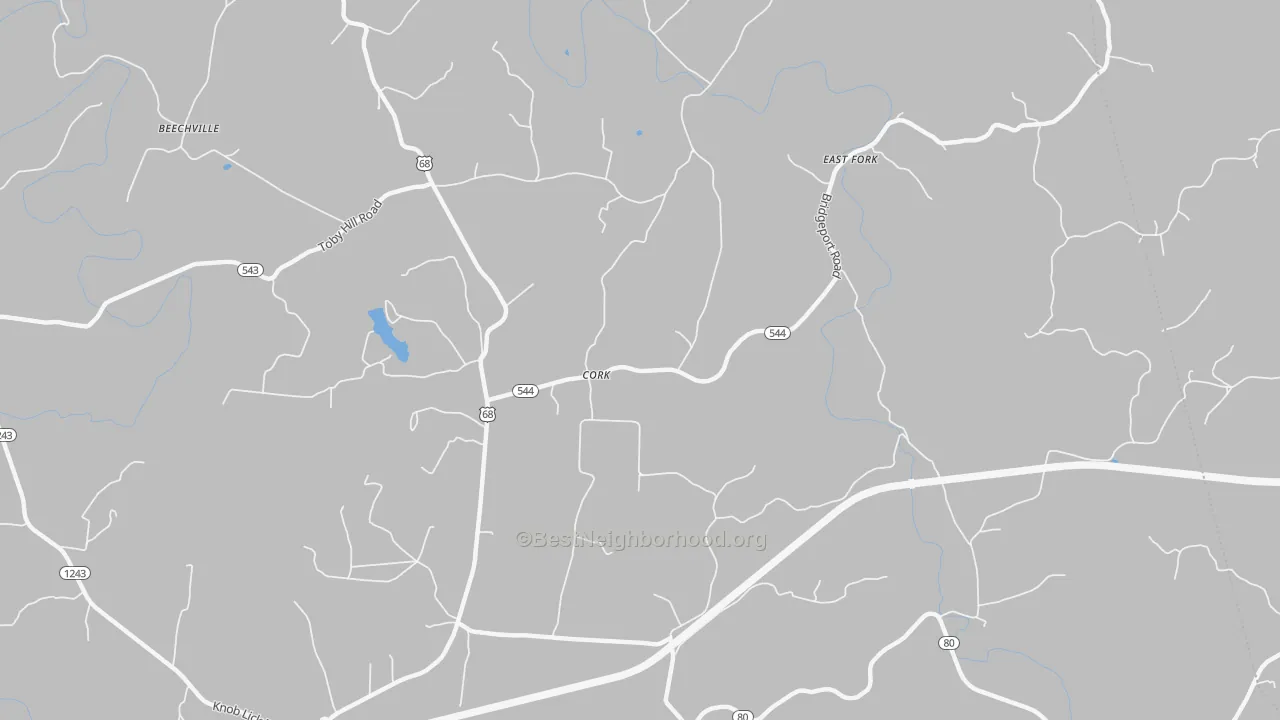 Transit Grade map of Cork, KY
