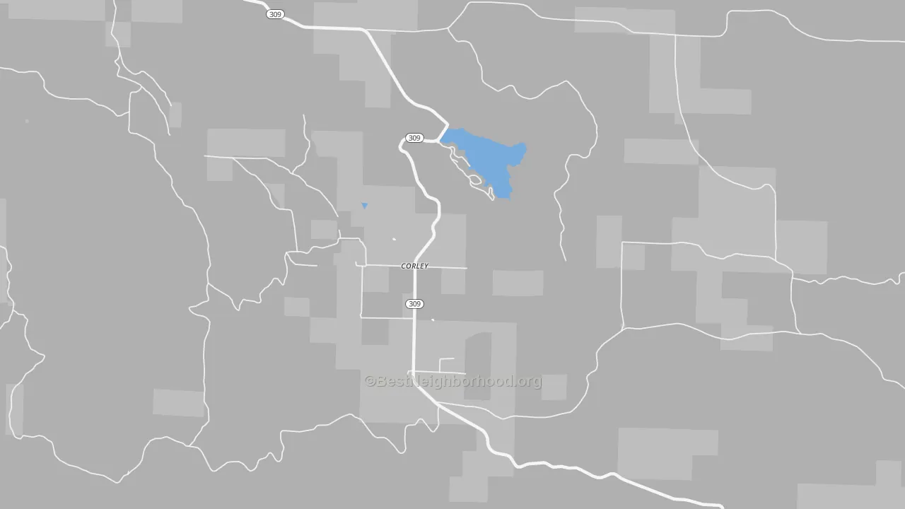 Transit Grade map of Corley, AR