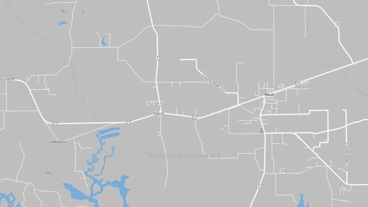 Transit Grade map of Corley, TX