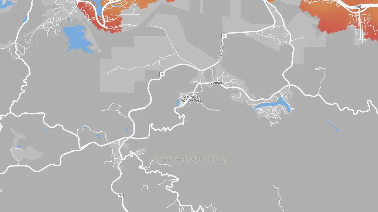 Transit Grade map of Cornell, CA
