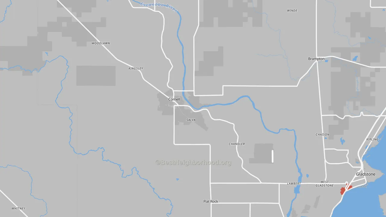 Transit Grade map of Cornell, MI