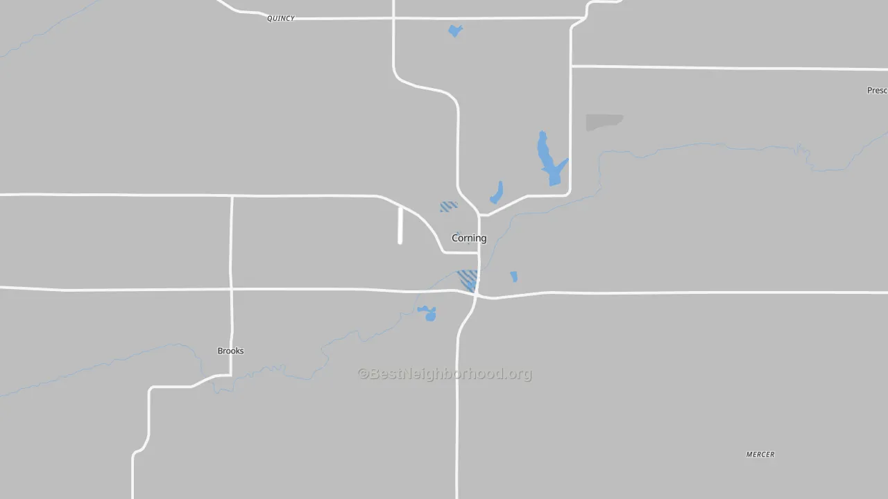 Transit Grade map of Corning, IA
