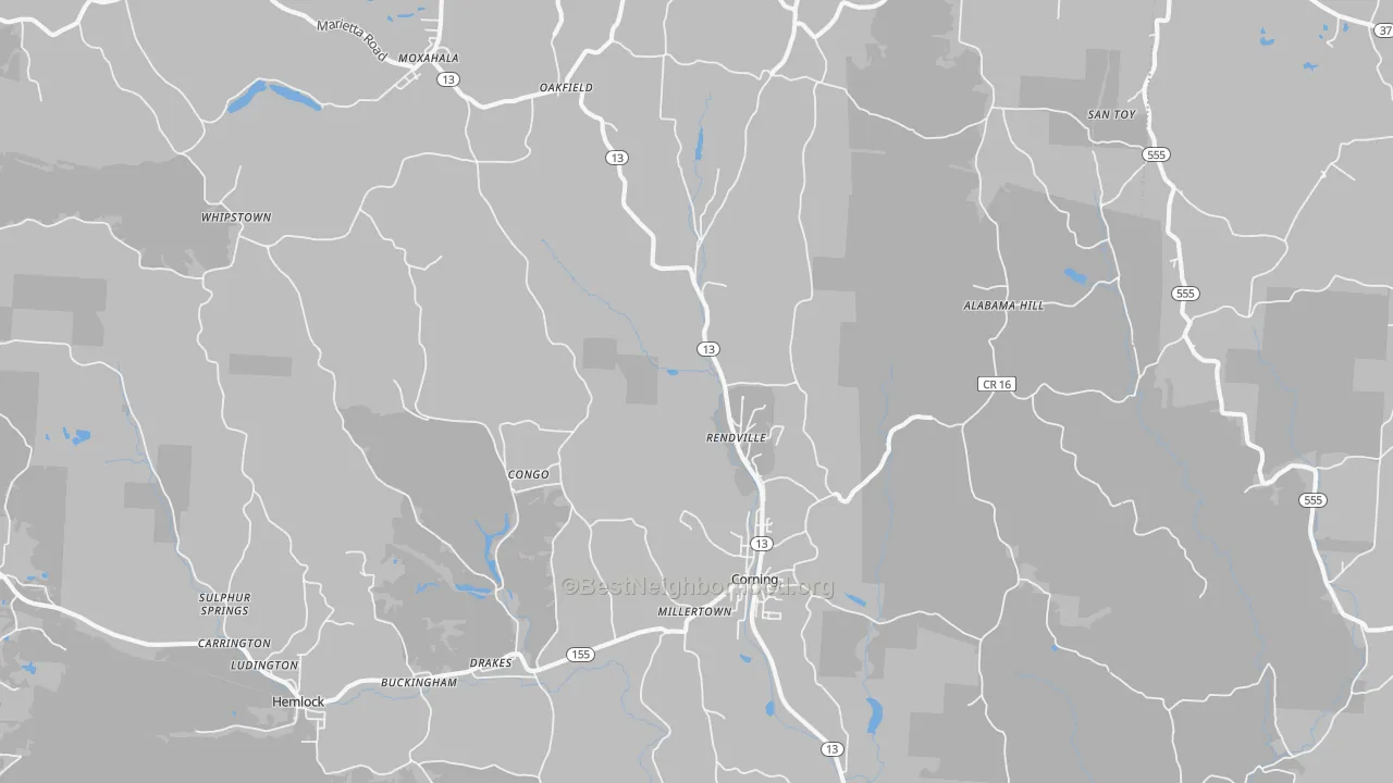 Transit Grade map of Corning, OH