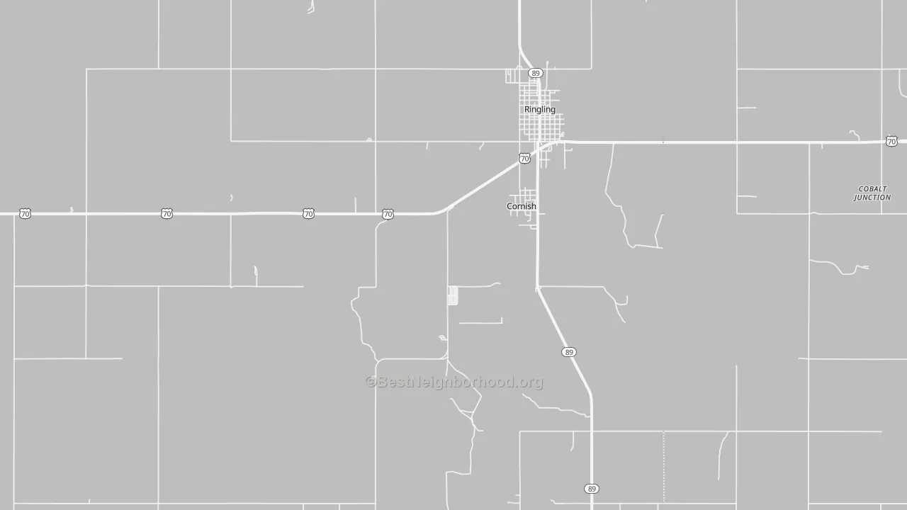 Transit Grade map of Cornish, OK