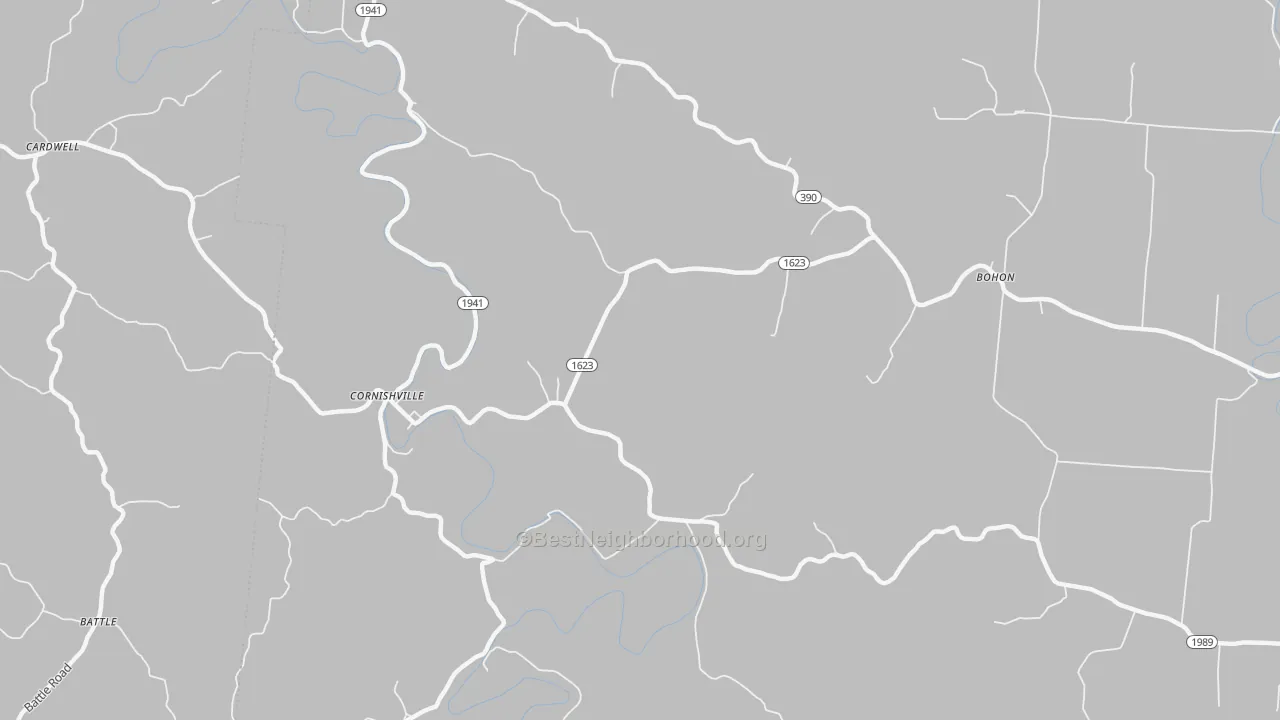 Transit Grade map of Cornishville, KY