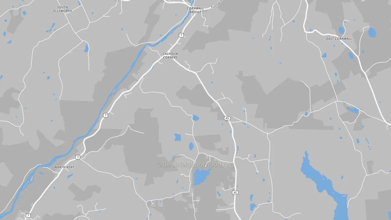 Transit Grade map of Cornwall Bridge, CT