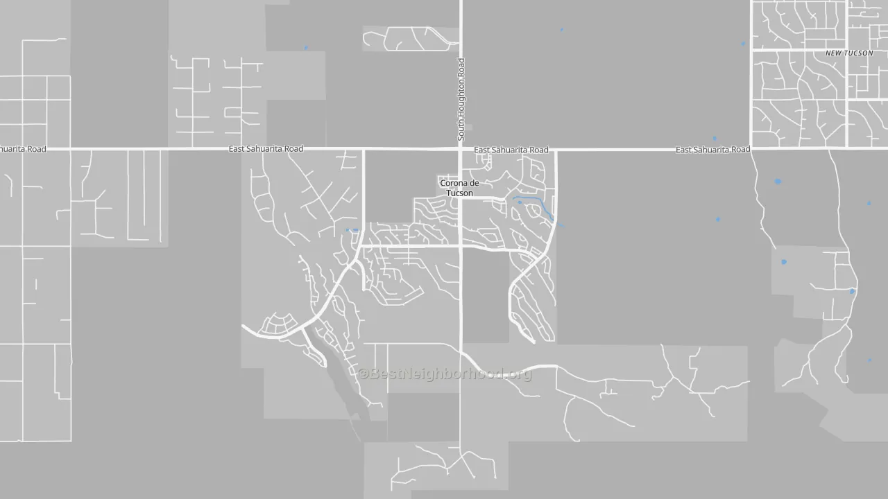 Transit Grade map of Corona de Tucson, AZ