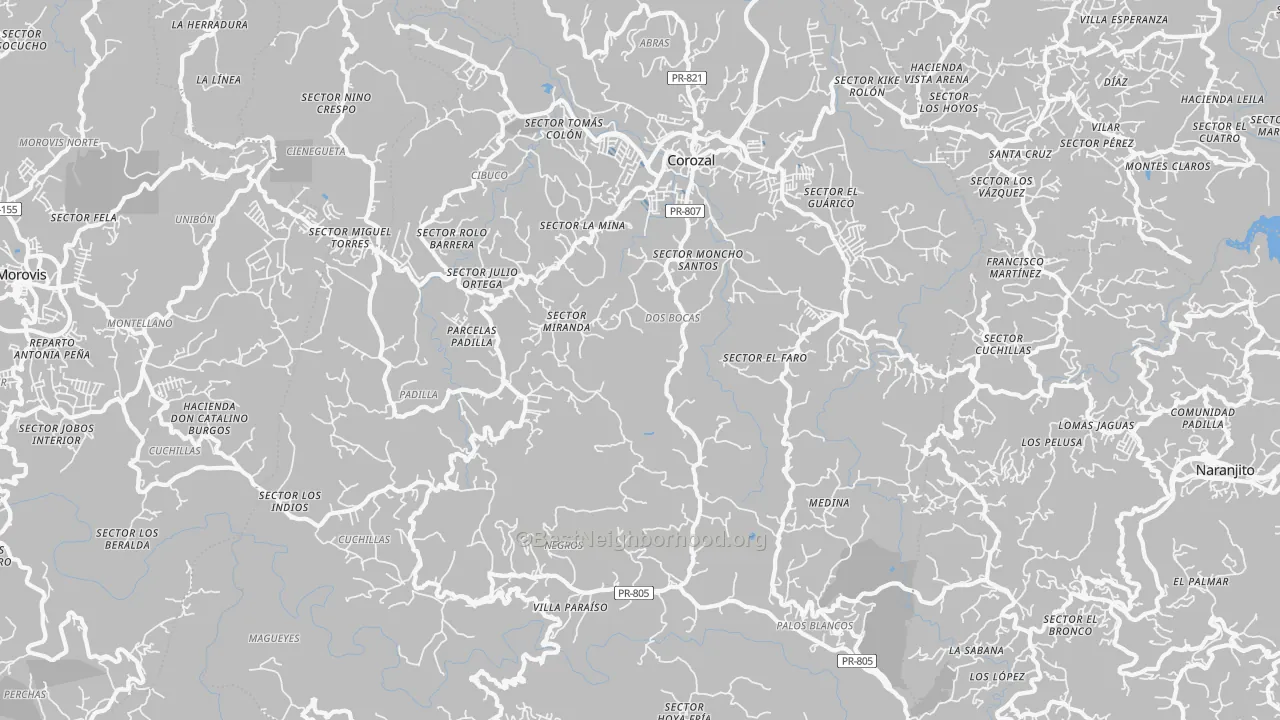 Transit Grade map of Corozal, PR