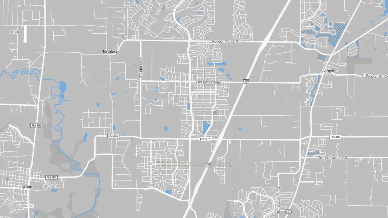 Transit Grade map of Corral City, TX