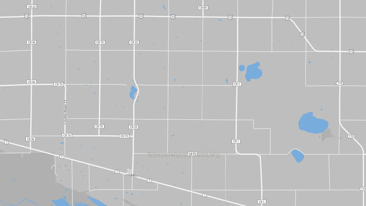 Transit Grade map of Correll, MN