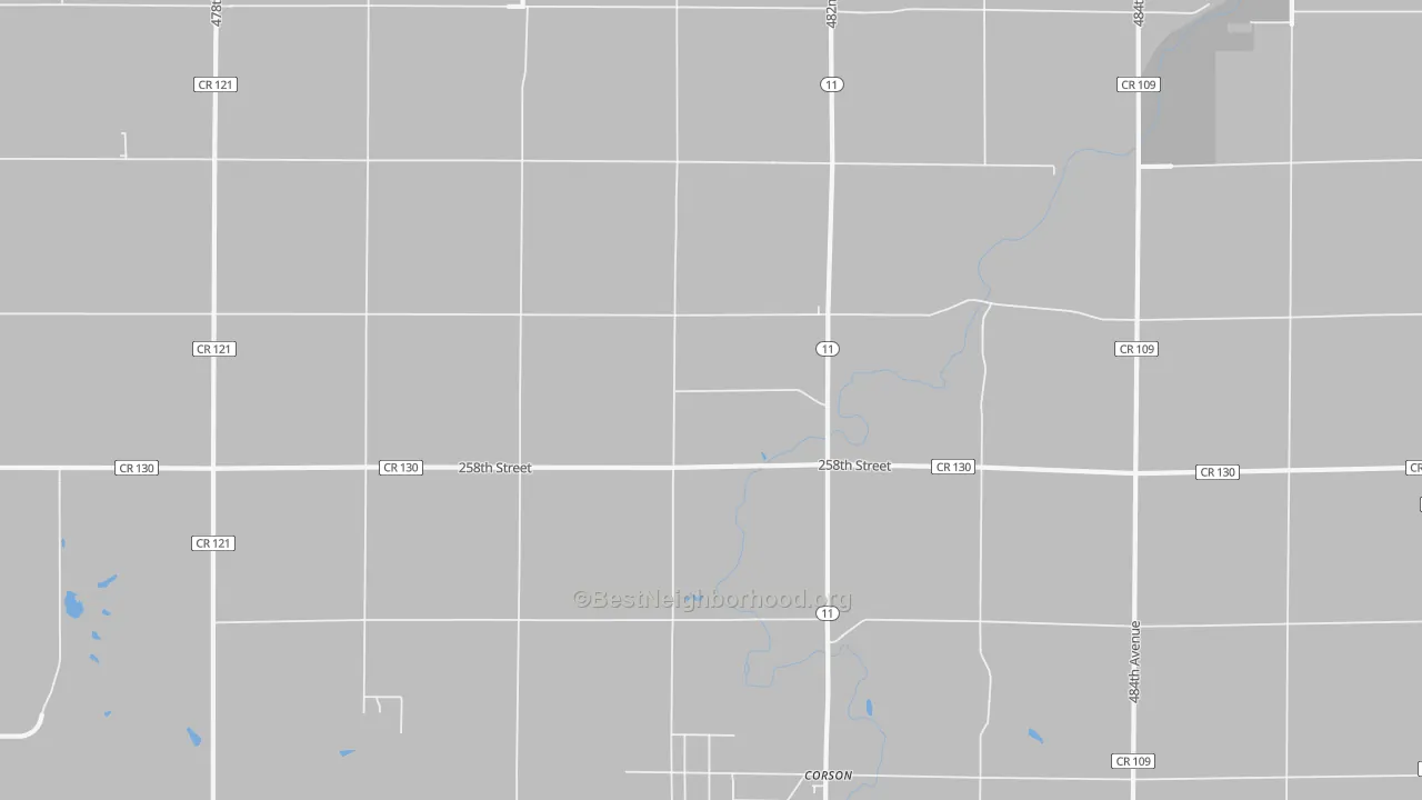 Transit Grade map of Corson, SD