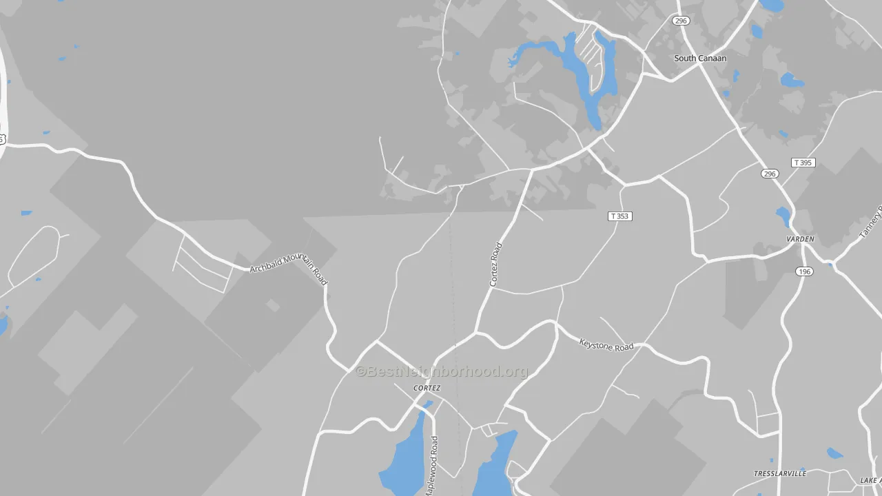 Transit Grade map of Cortez, PA