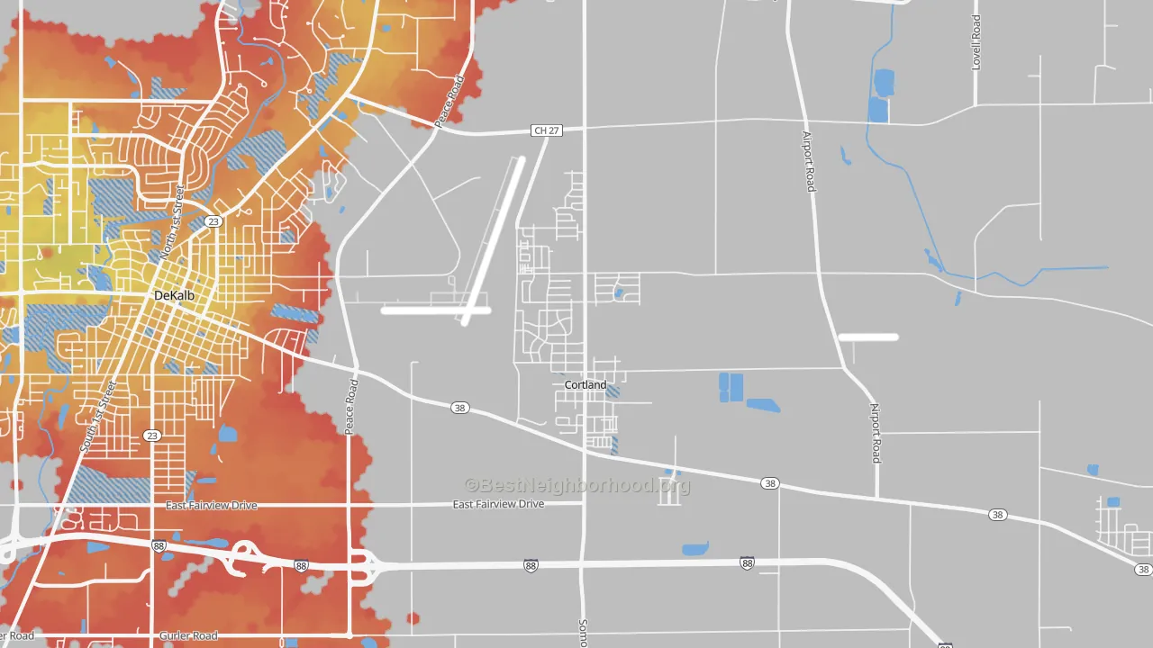 Transit Grade map of Cortland, IL