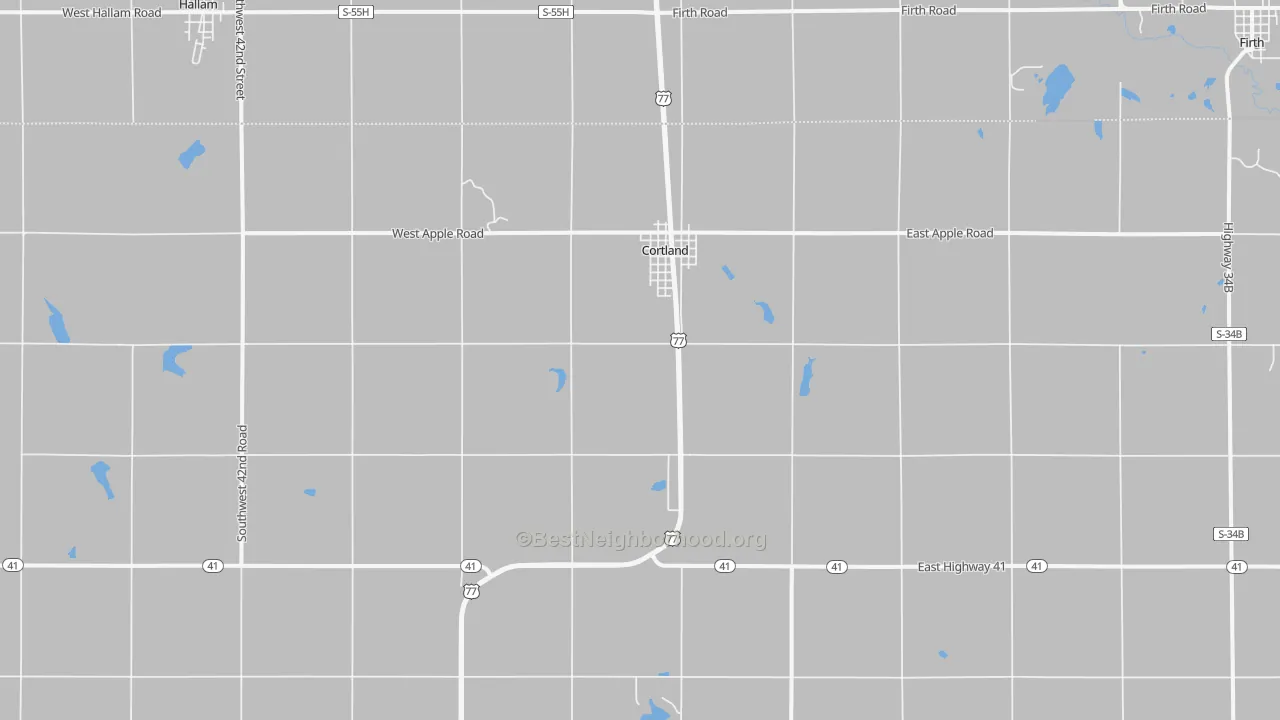 Transit Grade map of Cortland, NE