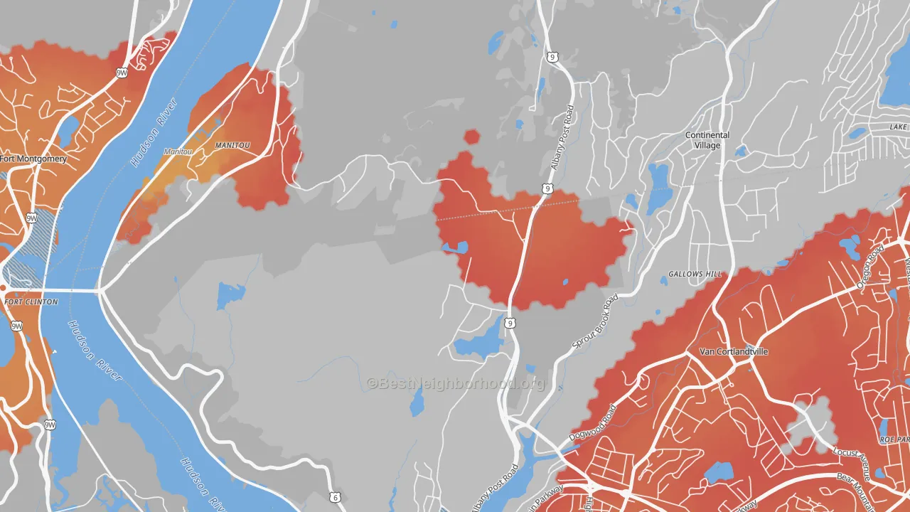 Transit Grade map of Cortlandt, NY