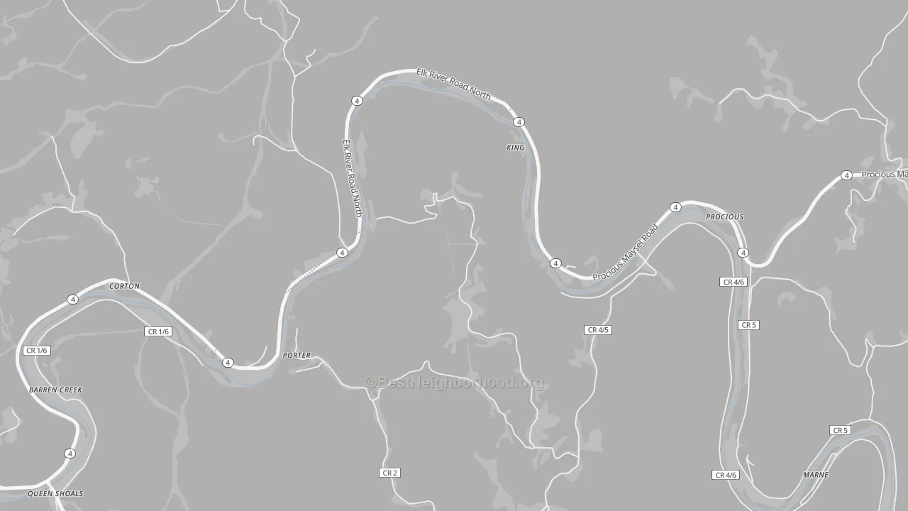 Transit Grade map of Corton, WV