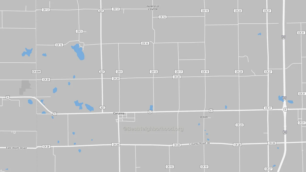 Transit Grade map of Corunna, IN