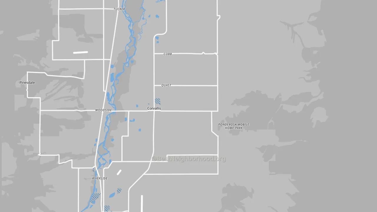 Transit Grade map of Corvallis, MT