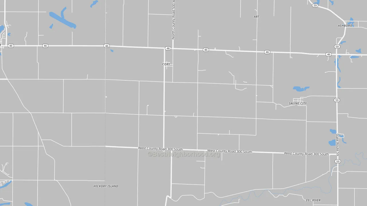 Transit Grade map of Cory, IN