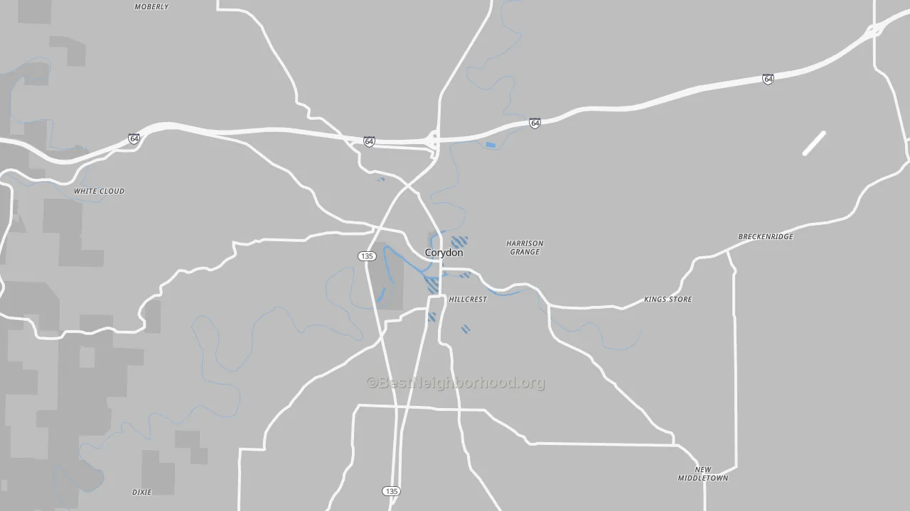 Transit Grade map of Corydon, IN
