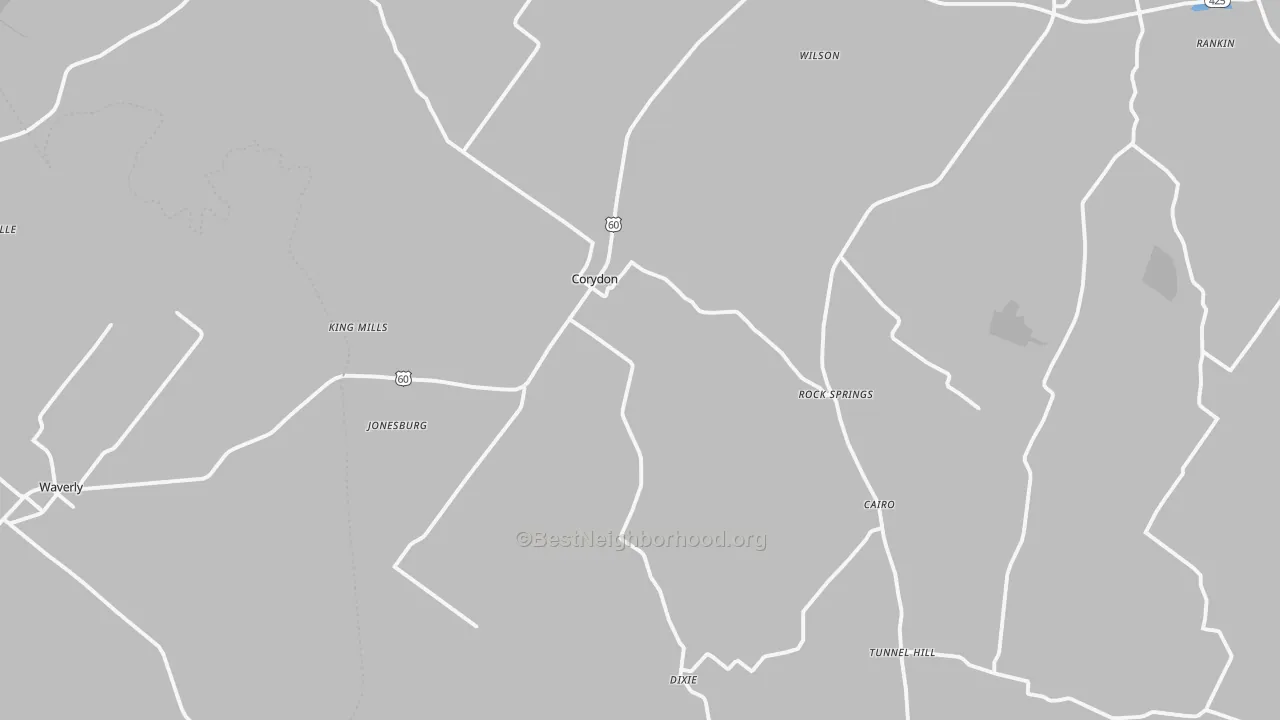 Transit Grade map of Corydon, KY