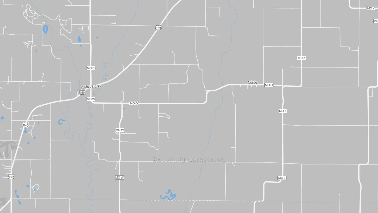 Transit Grade map of Cosby, MO