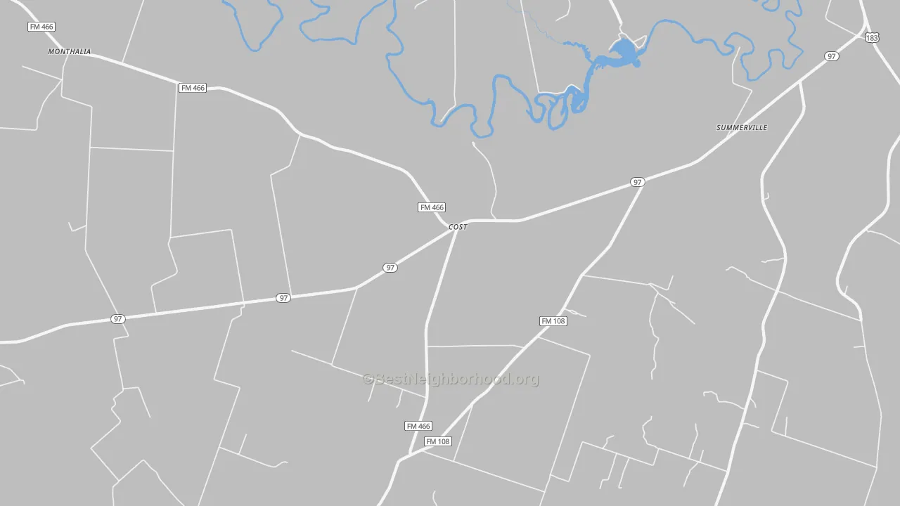 Transit Grade map of Cost, TX