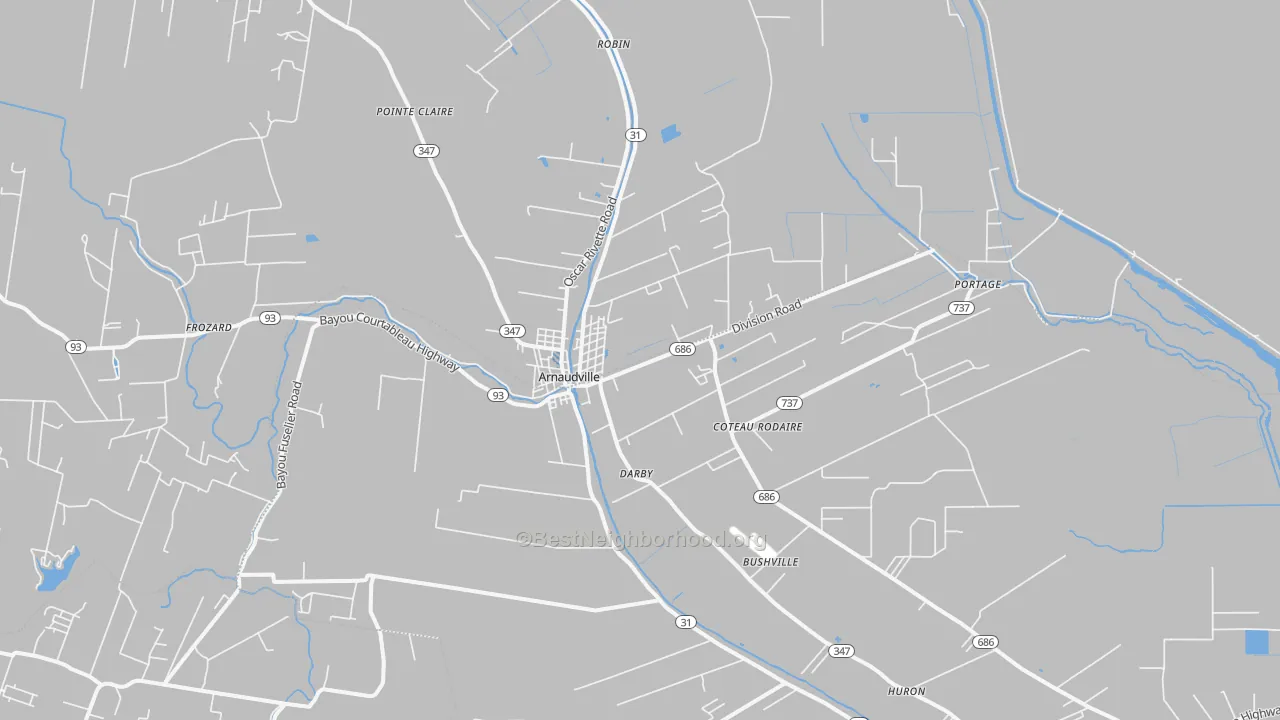 Transit Grade map of Coteau Rodaire, LA