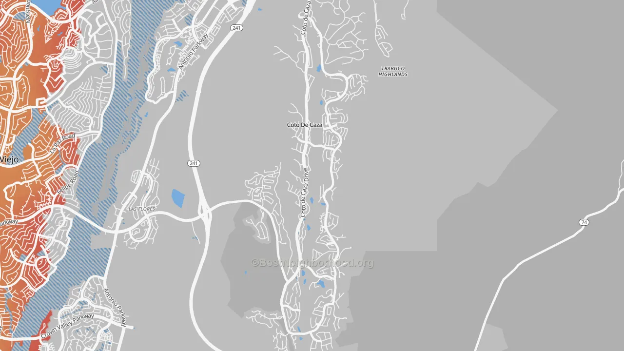 Transit Grade map of Coto de Caza, CA