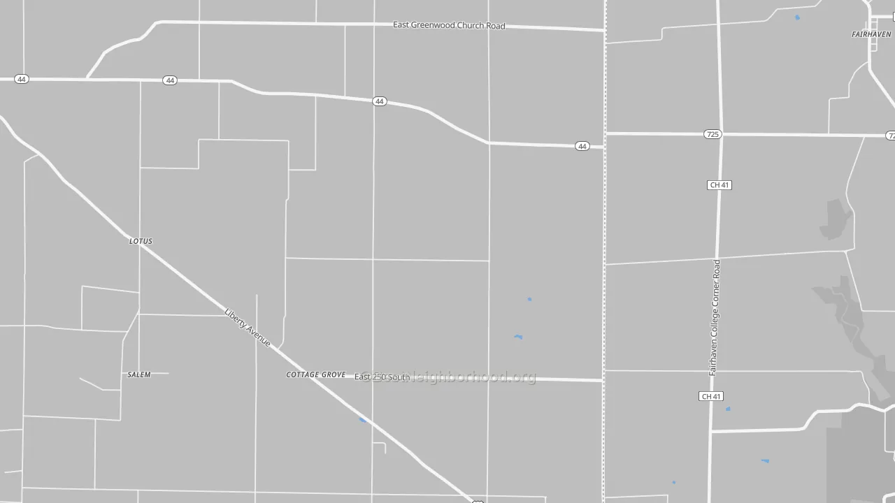 Transit Grade map of Cottage Grove, IN