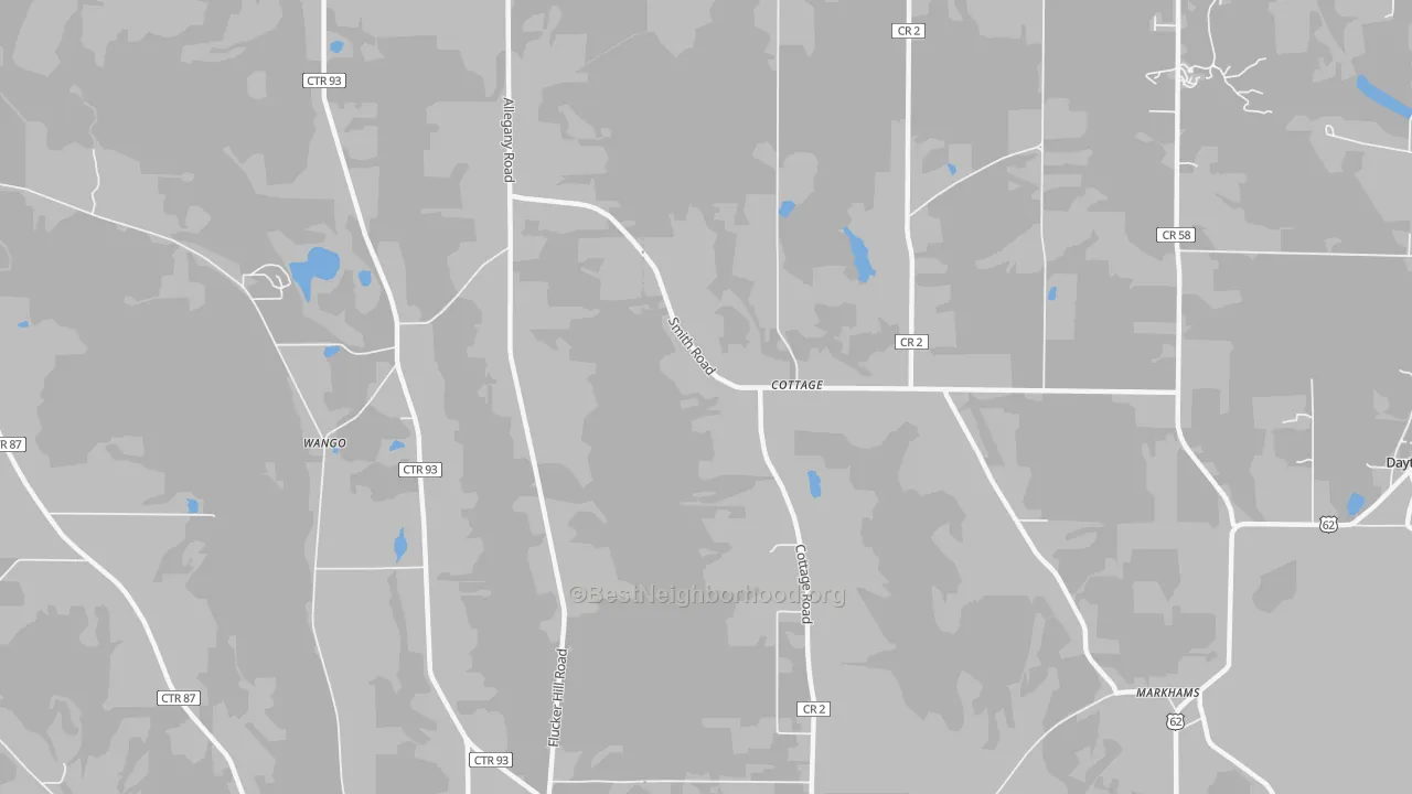 Transit Grade map of Cottage, NY
