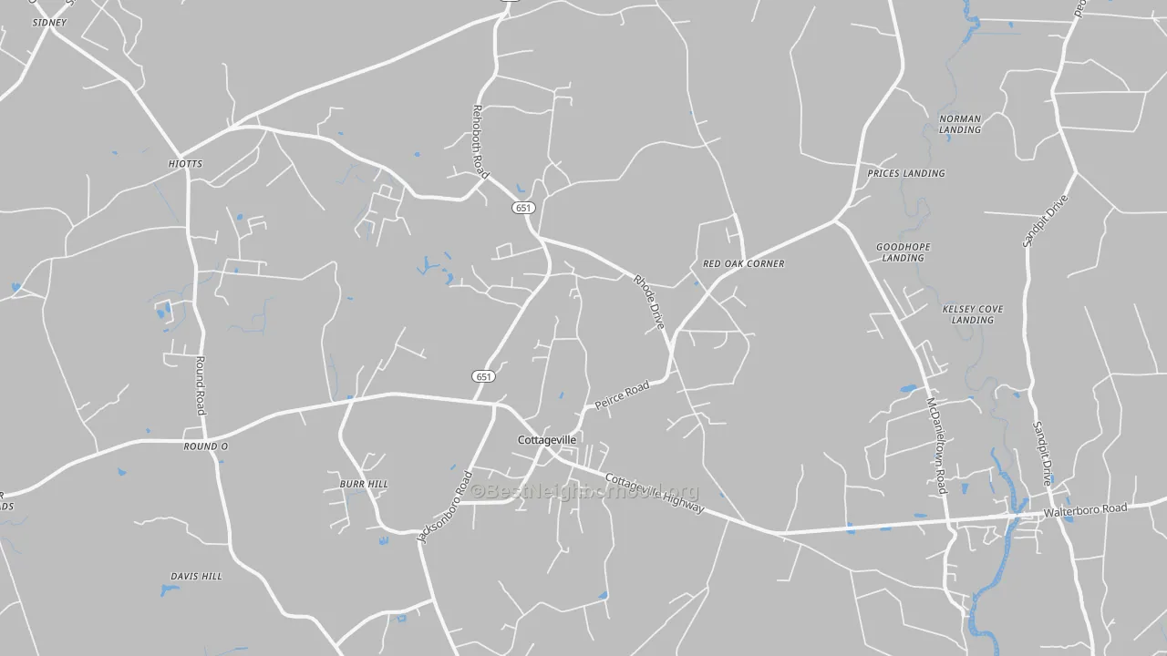 Transit Grade map of Cottageville, SC
