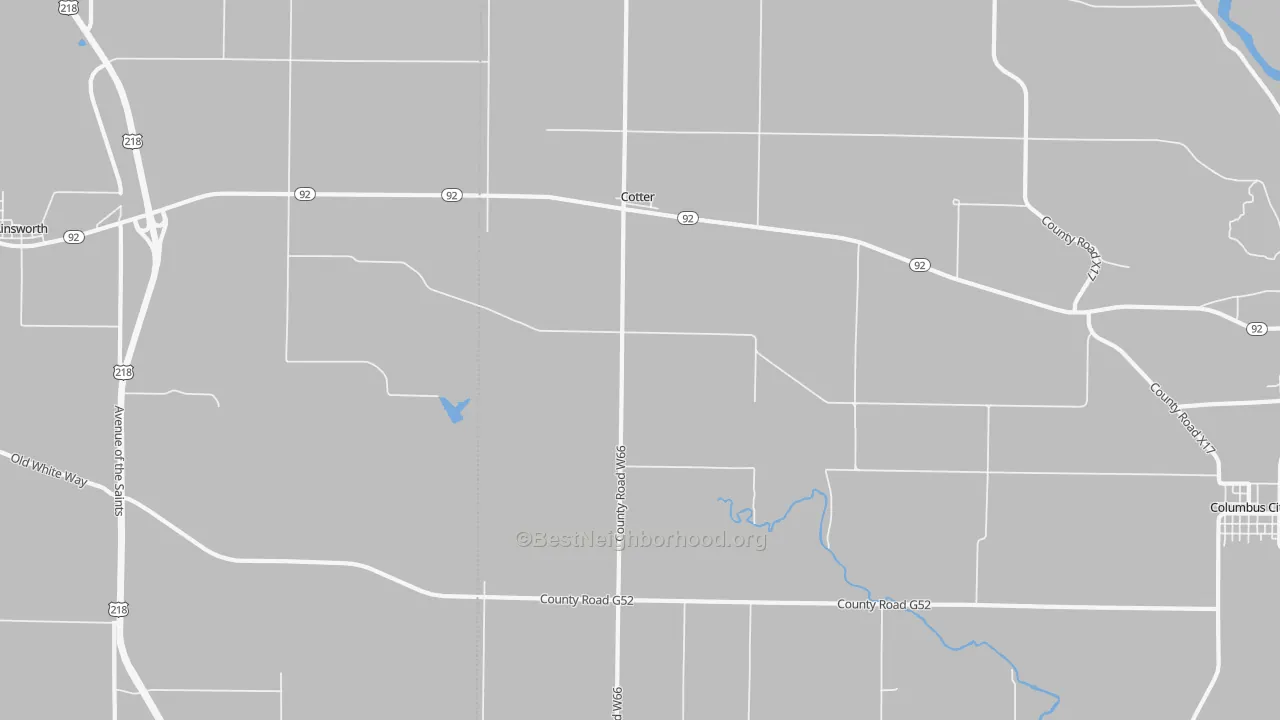Transit Grade map of Cotter, IA