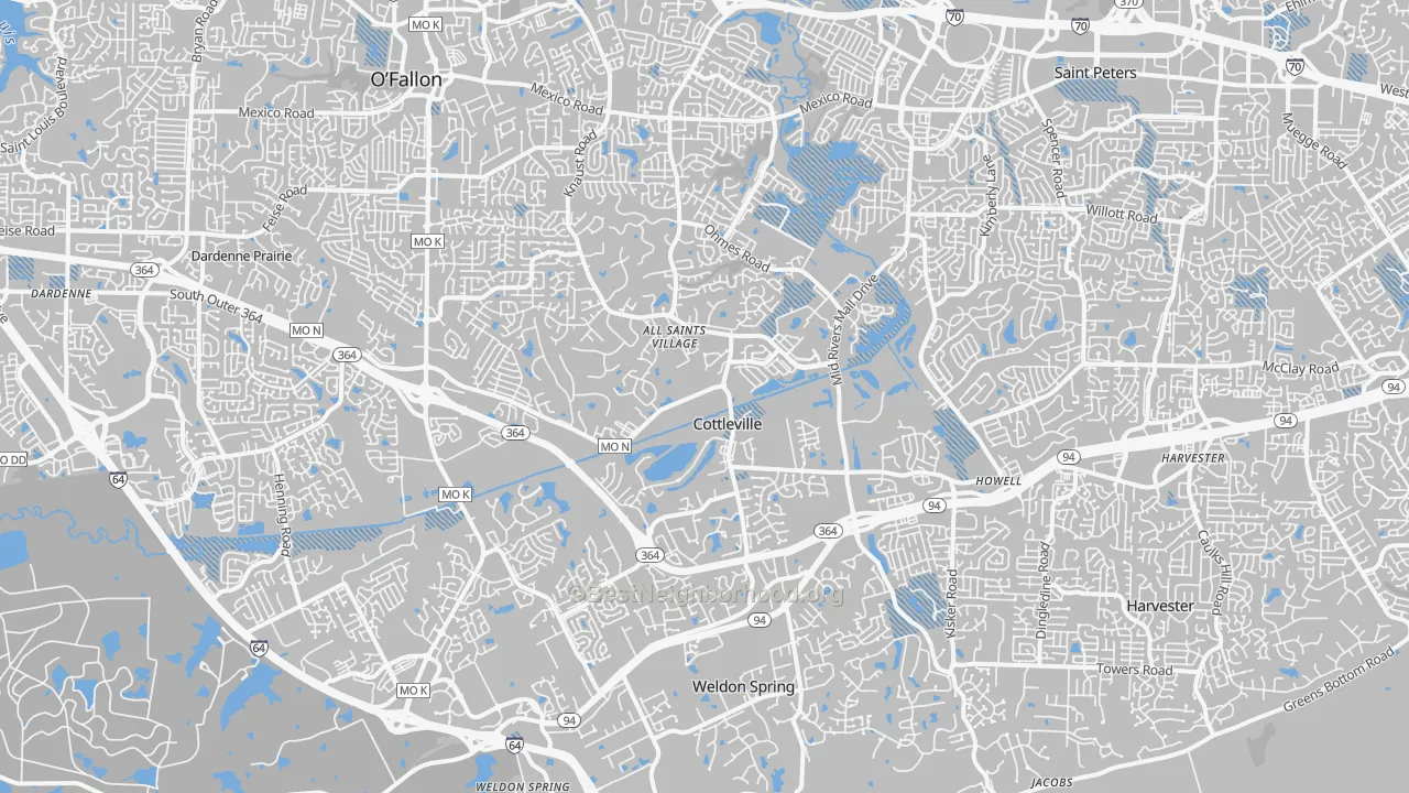 Transit Grade map of Cottleville, MO