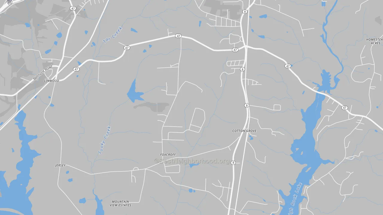 Transit Grade map of Cotton Grove, NC