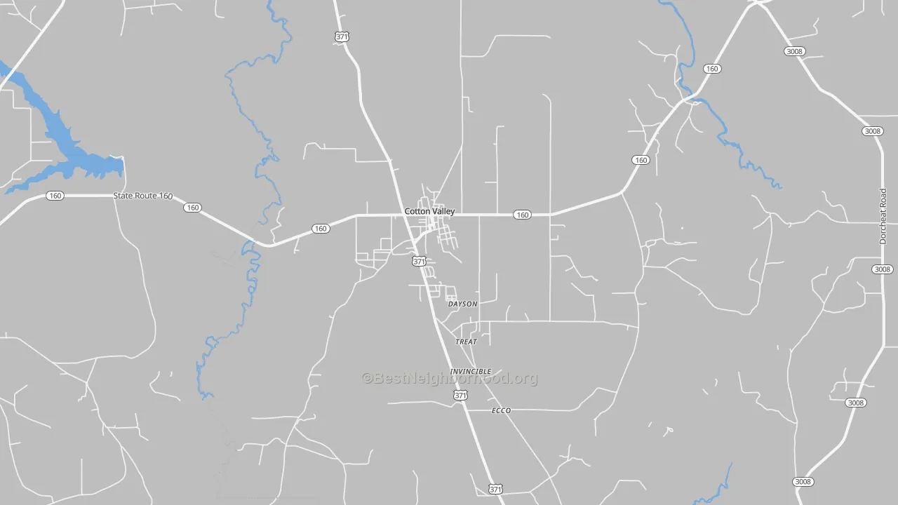 Transit Grade map of Cotton Valley, LA