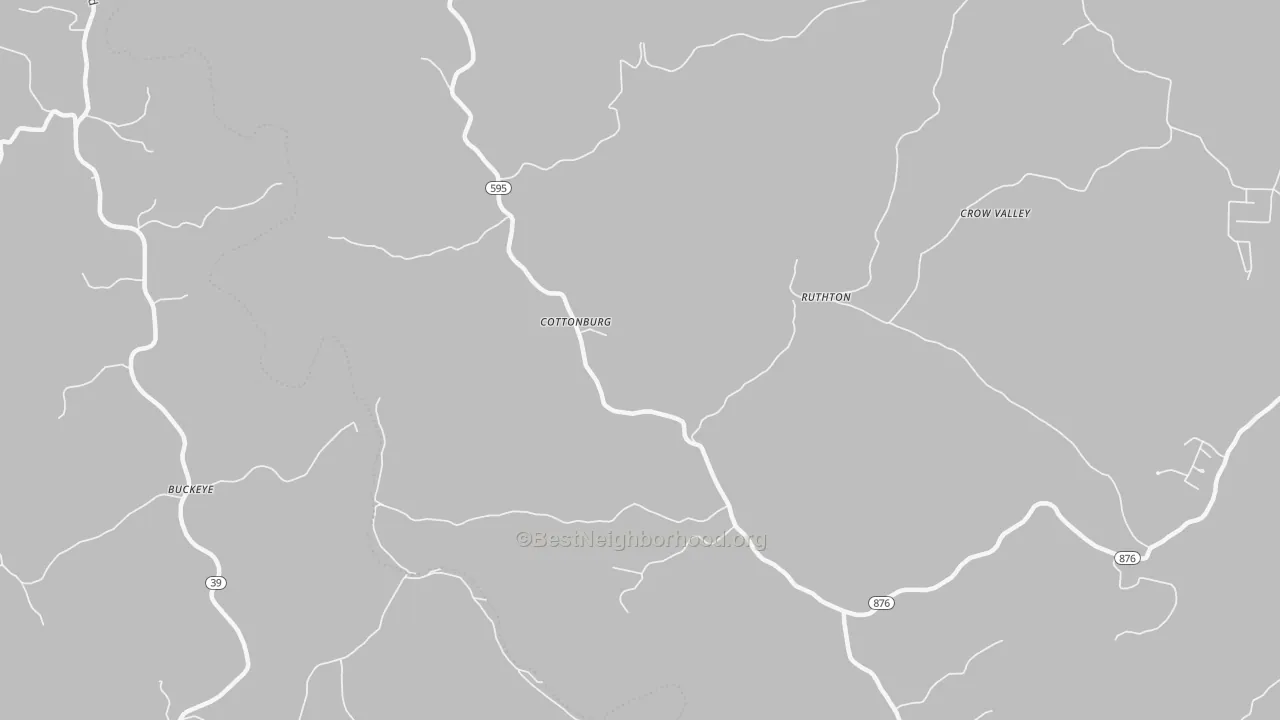 Transit Grade map of Cottonburg, KY