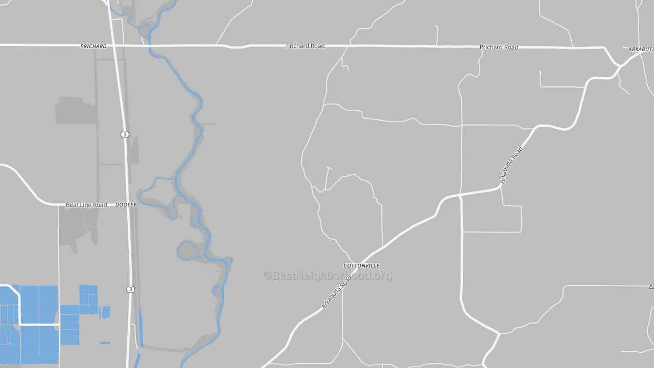 Transit Grade map of Cottonville, MS