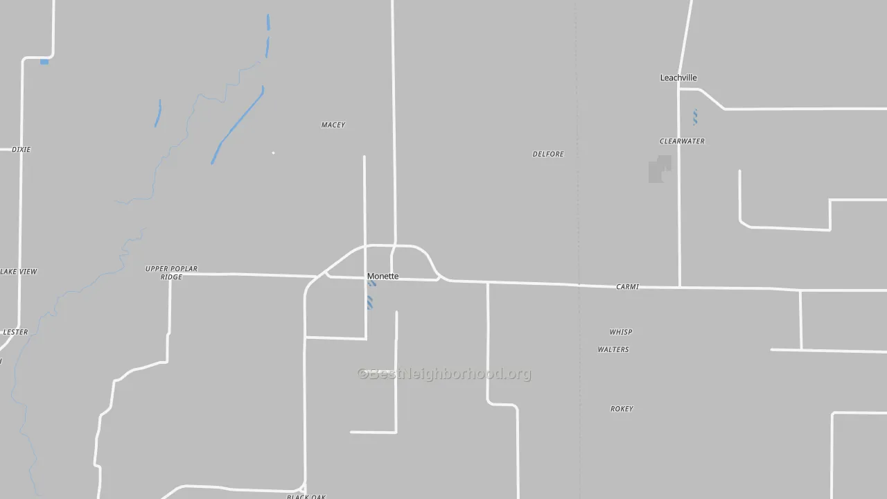 Transit Grade map of Cottonwood Corner, AR