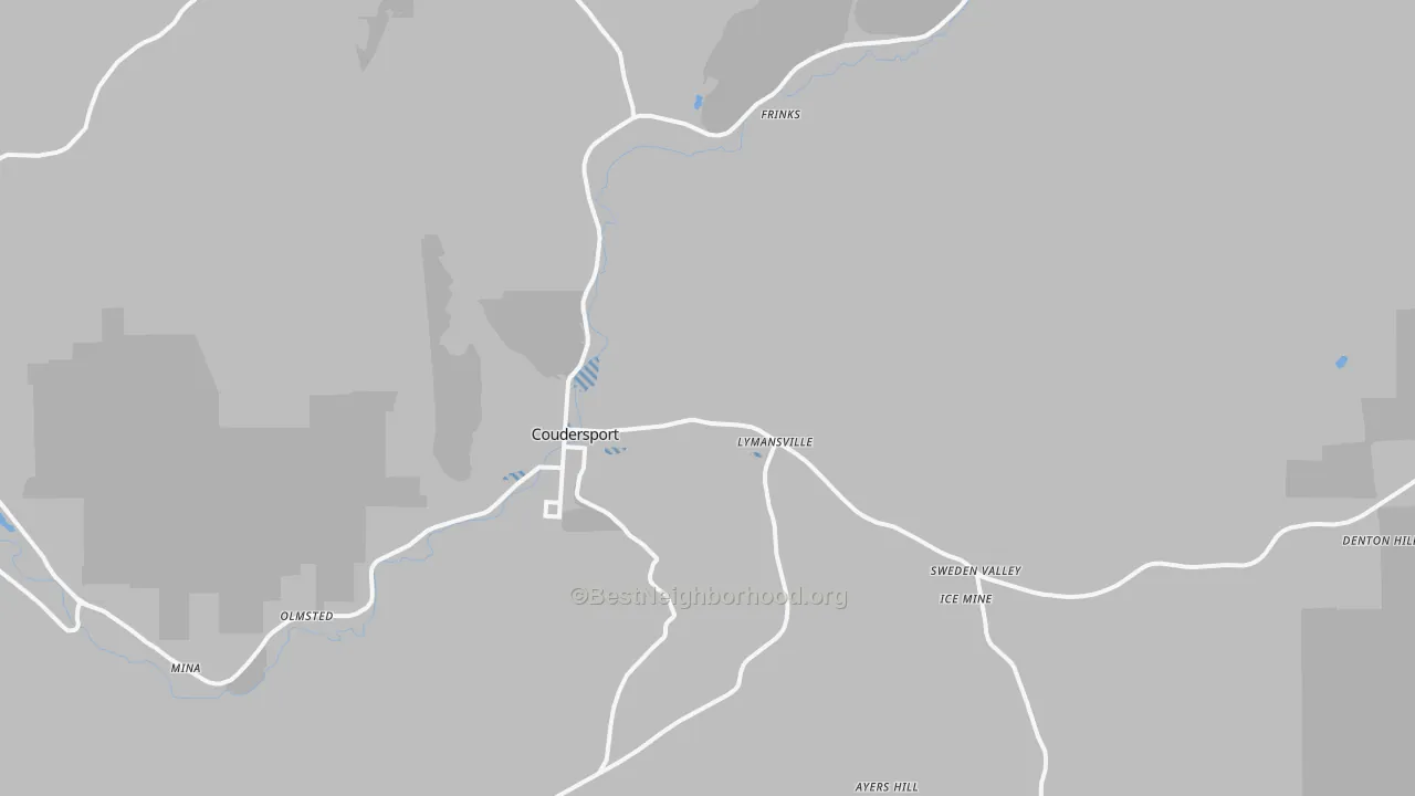 Transit Grade map of Coudersport, PA