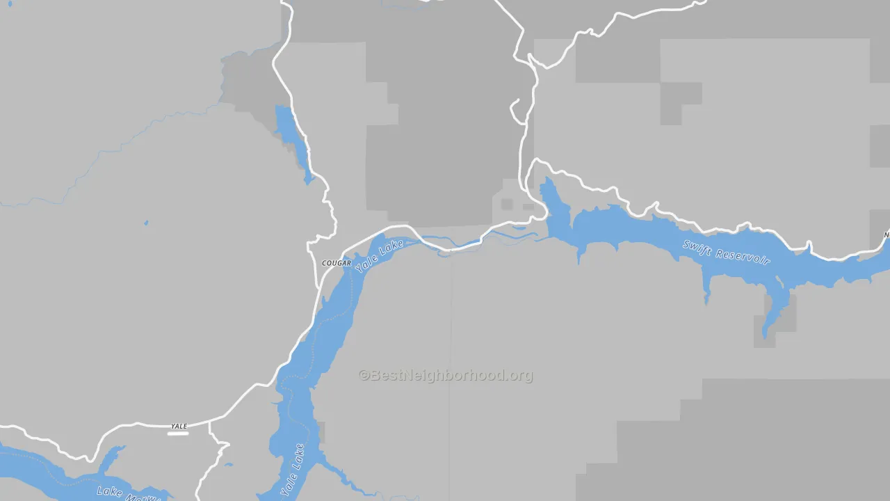 Transit Grade map of Cougar, WA