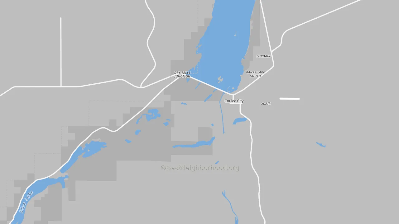 Transit Grade map of Coulee City, WA